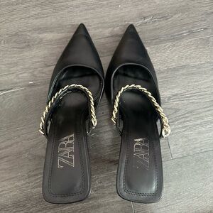 Zara leather heels
